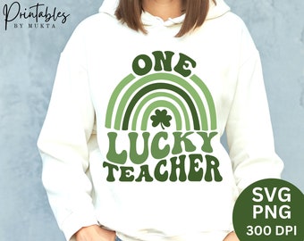 Un maestro afortunado Svg, un maestro afortunado Png, St Patrick's Day Svg, Shamrock Teacher Shirt Svg, St Patty's Day Svg, Lucky Teacher SVG