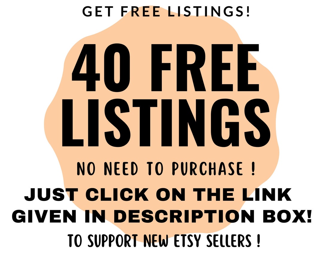 Etsy Free Listings 40 Free Listings How to Start an Etsy Shop Free 40