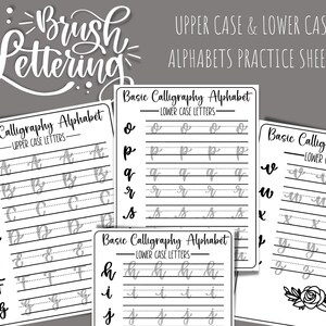 Hand Lettering Procreate Practice Sheets | Calligraphy Workbook (PDF ...