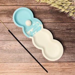 Curvy incense holder | incense ash catcher | gift for her | jesmonite home decor