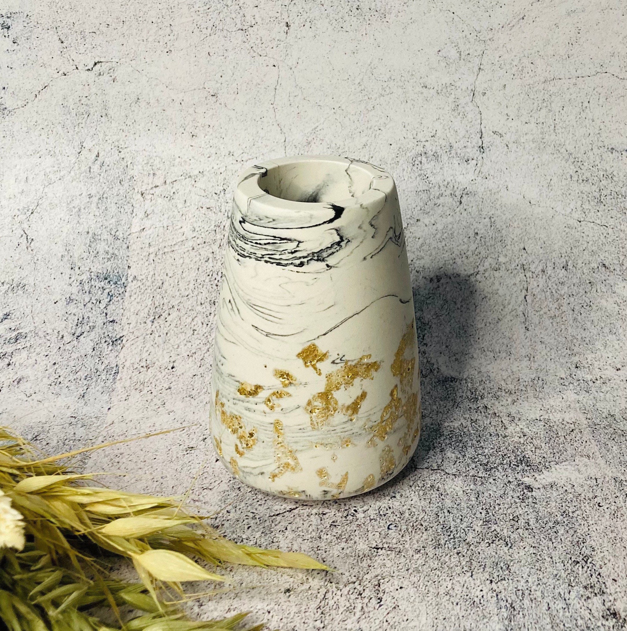 Handmade large chunky vase | customised Jesmonite vase | ceramic dried flower vase | Bud vase