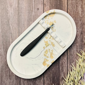 Jesmonite nail tool tray | nail tool display plate | Beautician tool tray | Nail tech tool holder