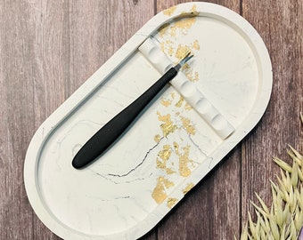 Jesmonite nail tool tray | nail tool display plate | Beautician tool tray | Nail tech tool holder