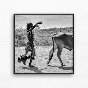 African Black and White Photography Prints, Ethiopian Woman Poster, Tribe Wall Art, African Queen Portrait