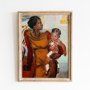 Harlem Wall Art, Black Woman Art, Fine Art Prints, Oil Painting Print, Vintage Art Prints, African Art, Black Art, Instant Download