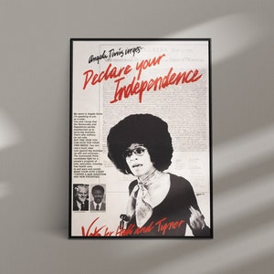 Angela Davis | Black Panthers | Vintage Poster | Black Woman Wall Art | Black History Month Art