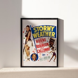 Stormy Weather Retro Movie Poster, Black Hollywood, Lena Horne Poster, Vintage Prints, Black Woman, African American Art