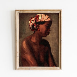 Black Woman Art, Fine Art Prints, Oil Painting Print, Vintage Art Prints, African Art, Black Art, Instant Download