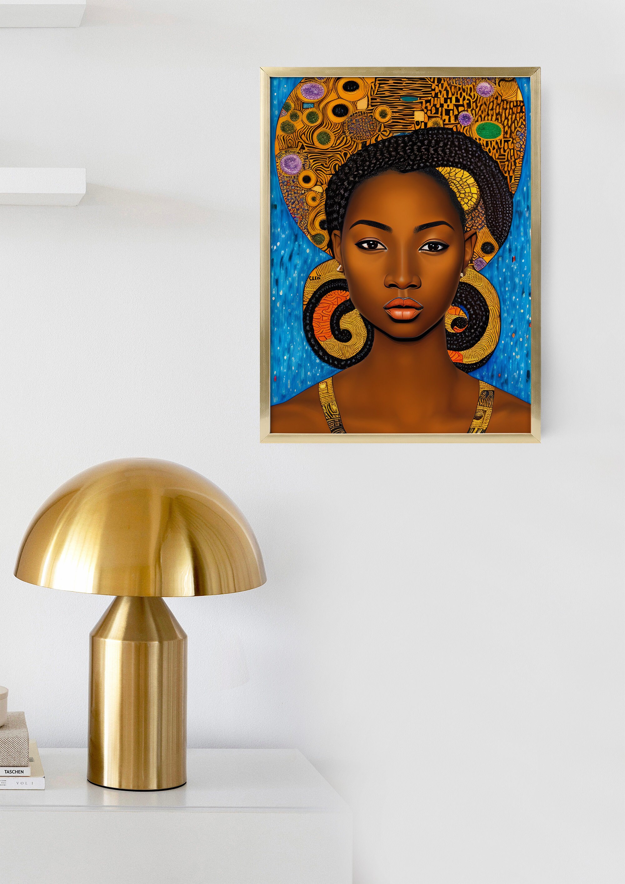 Black Woman Mixed Media Wall Art, Black Woman Abstract Art, African ...