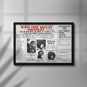 Black Panther Poster, Retro Print, Vintage Posters, Black Wall Art, Angela Davis, Black Woman Art