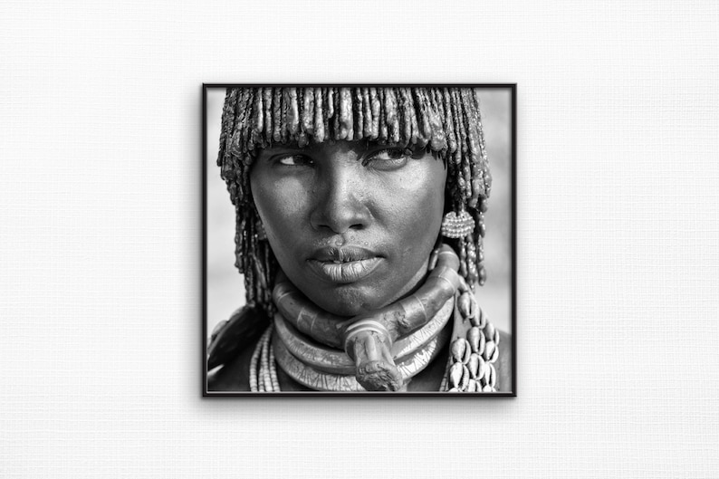Ethiopian Woman Photography Prints, Ethiopian Art, Black Woman Wall Art, Black and White Prints