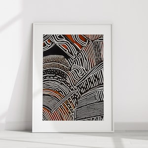 Black and Brown Abstract Art | Modern Wall Art | Living Room Art | African Print | Digital Download