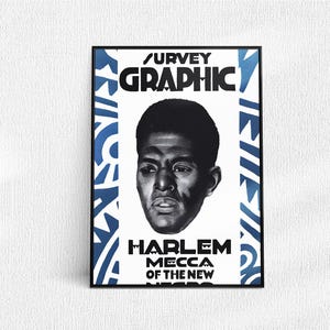Harlem Mecca | Vintage Poster Print | Retro Wall Art | African American Art | Magazine Prints | Harlem Renaissance