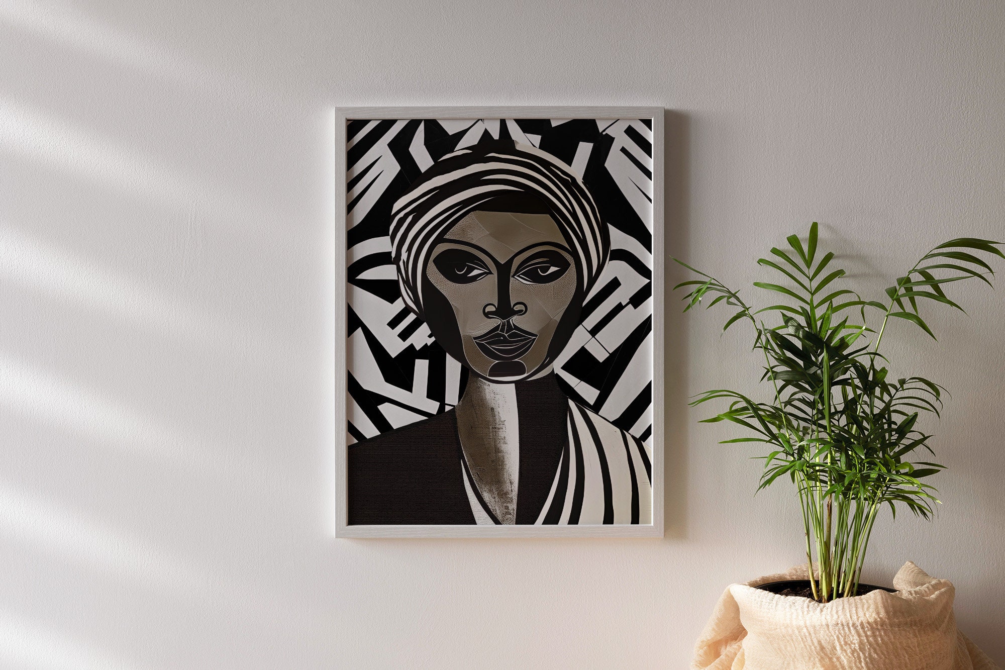Black Woman Wall Art | Black and White Abstract Art | Black Digital Art ...