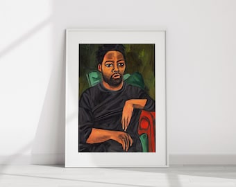 Black Man Wall Art | Modern Wall Art | African Man Wall Art | African American Art | Printable Wall Art
