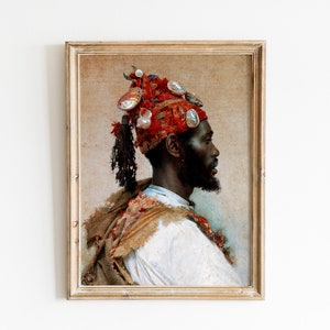 Parache, Black Man Art, Fine Art Prints, Oil Painting Print, Vintage Art Prints, African Art, Black Art, Instant Download