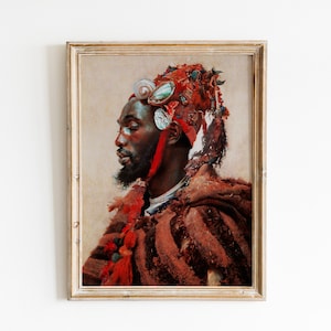 Santo Darcaguey, Black Man Art, Fine Art Prints, Oil Painting Print, Vintage Art Prints, African Art, Black Art, Instant Download