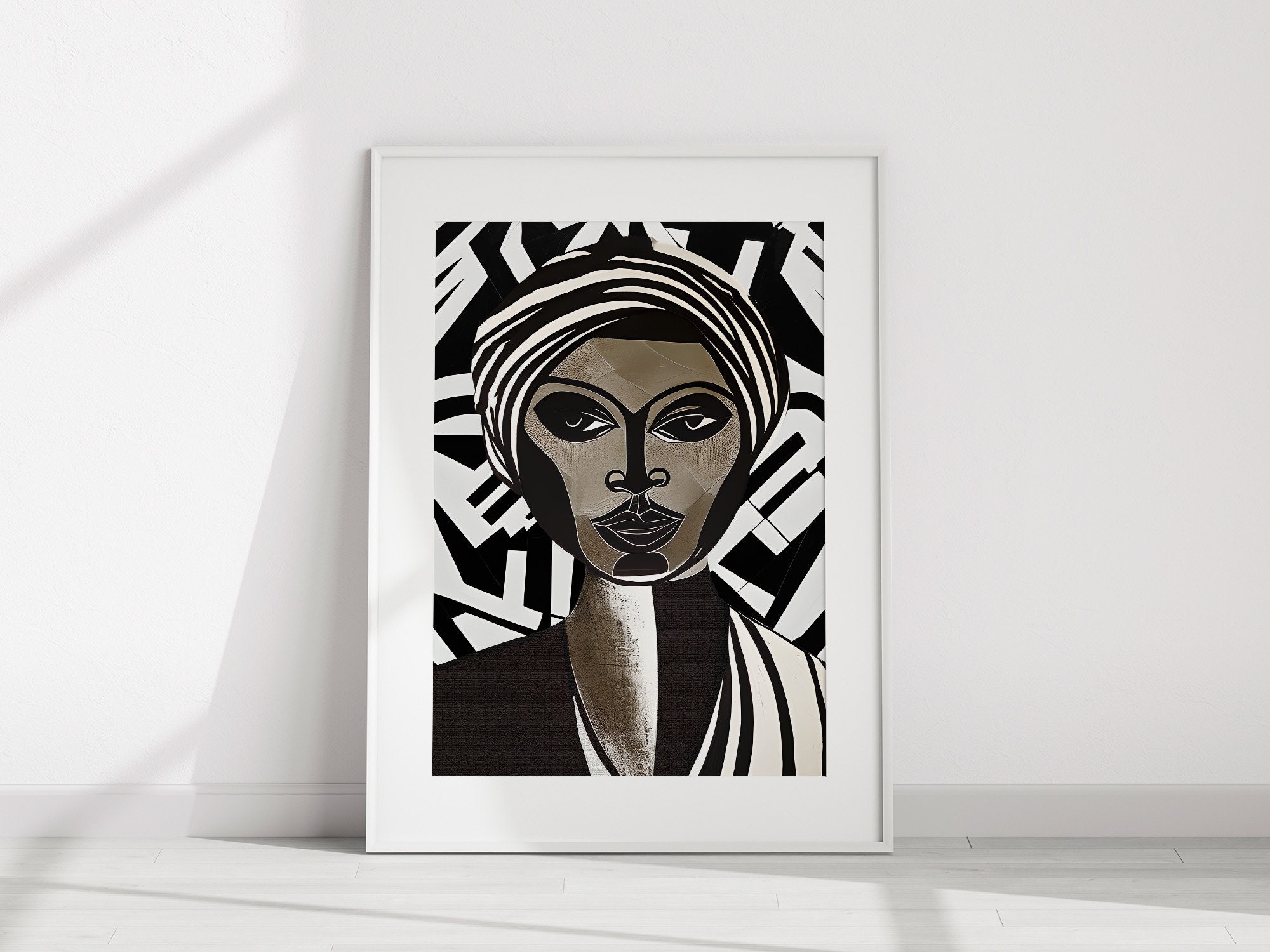 Black Woman Wall Art | Black and White Abstract Art | Black Digital Art ...
