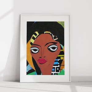 Black Woman Art | Colorful Modern Art | Abstract Art | African American Art | Modern Wall Art | Printable Black Art