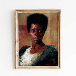 Zamorka Wall Art, Black Woman Art, Fine Art Prints, Oil Painting Print, Vintage Art Prints, African Art, Black Art, Instant Download