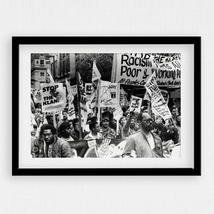 Protest at Anti-KKK Rally | Activism Wall Art | African American Photo Art Print | Urban Photography