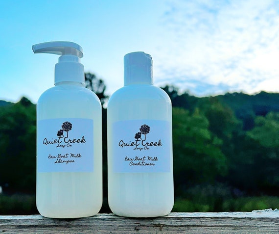 Raw Farm Fresh Goat Milk Shampoo & Conditioner Made With Fresh Natural  Creamy Goat Milk rich Lather Pure Ingredients Organic Shampoo 