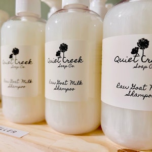 Raw Farm Fresh Goat Milk Shampoo & Conditioner - Made with fresh creamy Natural Goat Milk - Rich Lather - Natural Ingredients