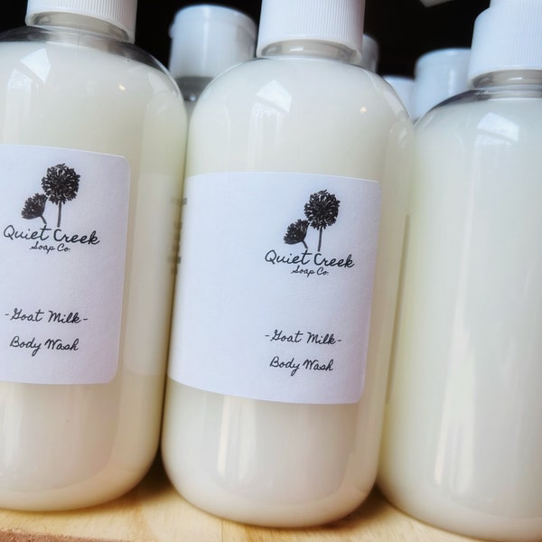 Goat Milk Body Wash | All Natural | Farm Fresh | Goat Milk Soap | No Synthetics, Preservatives, or Chemicals | Raw Goat Milk Soap + GWP |