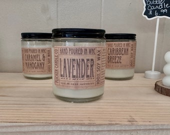 Hand Poured Eco Soy Candle - Made in the mountains of Western North Carolina | 40 Hour | Clean Burning | Made w/Essential Oils