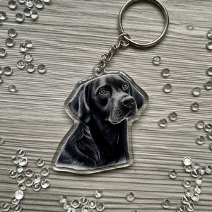 Black Labrador Keychain – Gift for Dog Lovers – Pet Memorial Accessory