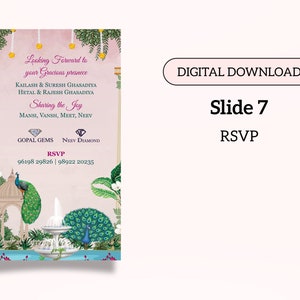 A Beautiful Radha Krishna Theme Wedding Invitation with an Authentic Ancient feel that makes your Wedding Invite more Special. image 8