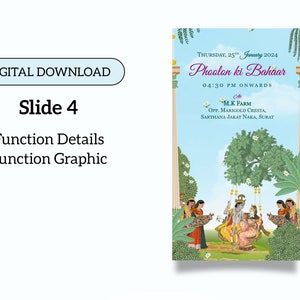 A Beautiful Radha Krishna Theme Wedding Invitation with an Authentic Ancient feel that makes your Wedding Invite more Special. image 5