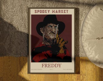 Spooky Market Print, Halloween Wall Art, Horror Decor Posters, Halloween Town, Boo, Custom Wall Art Set, Digital Download