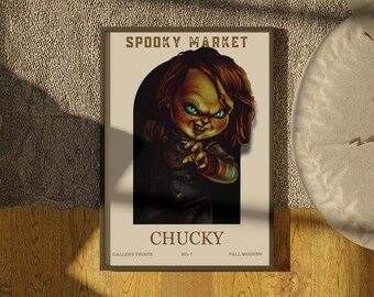 Spooky Market Print, Halloween Wall Art, Horror Decor Posters, Halloween Town, Boo, Custom Wall Art Set, Digital Download