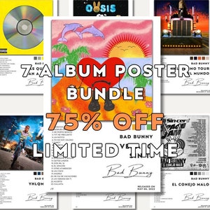  TOBIANG Bad Poster Bunny El Último Tour Del Mundo Music Album  Cover Signed Limited Poster Canvas Poster Bedroom Decor Sports Landscape  Office Room Decor Gift Unframe:12x18inch(30x45cm): Posters & Prints