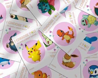 Pokemon Easter Cards, Printable Class easter Cards, Anime easter