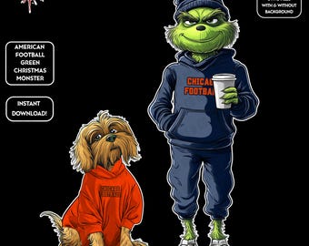 Green Monster Christmas PNGs | Chicago Football | NFL Football Fan | Movie Christmas | Digital Download for Sublimation & Crafts