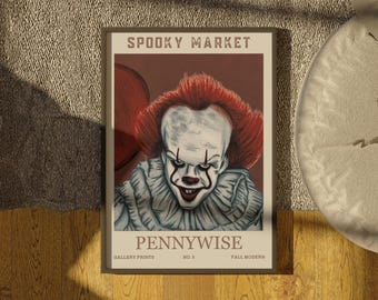 Spooky Market Print, Halloween Wall Art, Horror Decor Posters, Halloween Town, Boo, Custom Wall Art Set, Digital Download