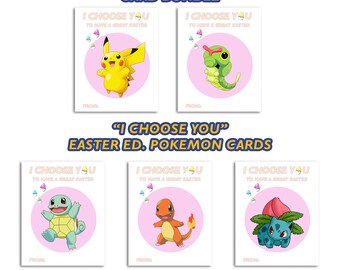 pokemon easter cards Cards, Printable Class easter Cards, Anime easter FREE Printable Cute Pikachu Easter