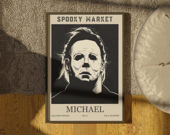 Spooky Market Print, Halloween Wall Art, Horror Decor Posters, Halloween Town, Boo, Custom Wall Art Set, Digital Download
