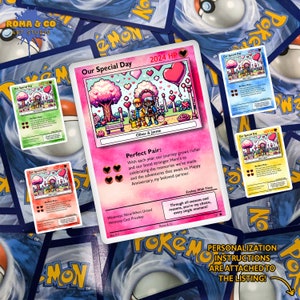 Personalisierte Pokemon Karte - Geschenk für besondere Anlässe | Valentinstag, Jahrestag, Geburtstag