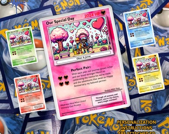 Custom Pokemon Card - Personalized Gift for Special Occasions | Valentines Day, Anniversary, Birthday