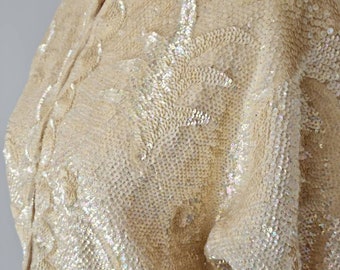 1950s Cream Sequin Jacket