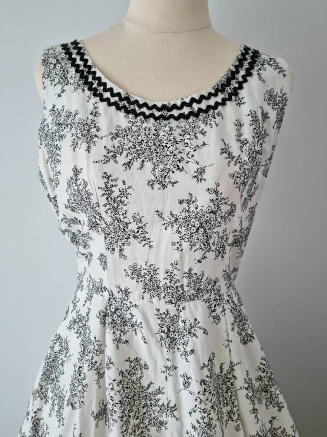Cotton Fit-n-Flare Frill Dress
