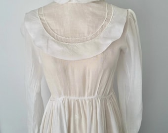 Vintage French Cotton Garden Dress Size Small