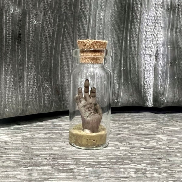 Cursed Monkey’s Paw - Miniature Monkey’s Paw Captured in a Tiny Glass Bottle.