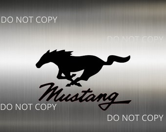 Envoltura para vaso con diseño de poni negro y gris del Ford Mustang. Sublimación PNG. Envoltura para vaso con diseño de poni digital.