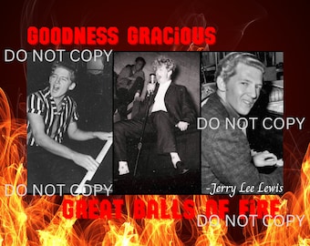 Goodness Gracious Great Balls Of Fire Jerry Lee Music Flame Design Tumbler Wrap Sublimation Waterslide PNG Digital Tumbler Wrap