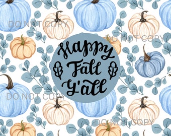 Feliz otoño a todos, diseño de calabaza, envoltura para vaso, sublimación, tobogán de agua, PNG, envoltura digital para vaso.