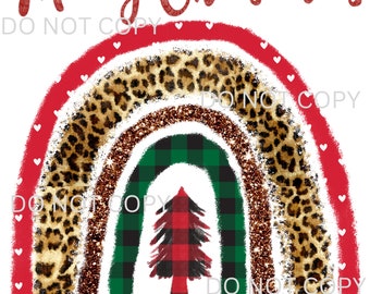 Diseño de camiseta navideña con diseño de guepardo, árbol a cuadros, arcoíris bohemio, sublimación, tobogán acuático, PNG, diseño de camiseta digital